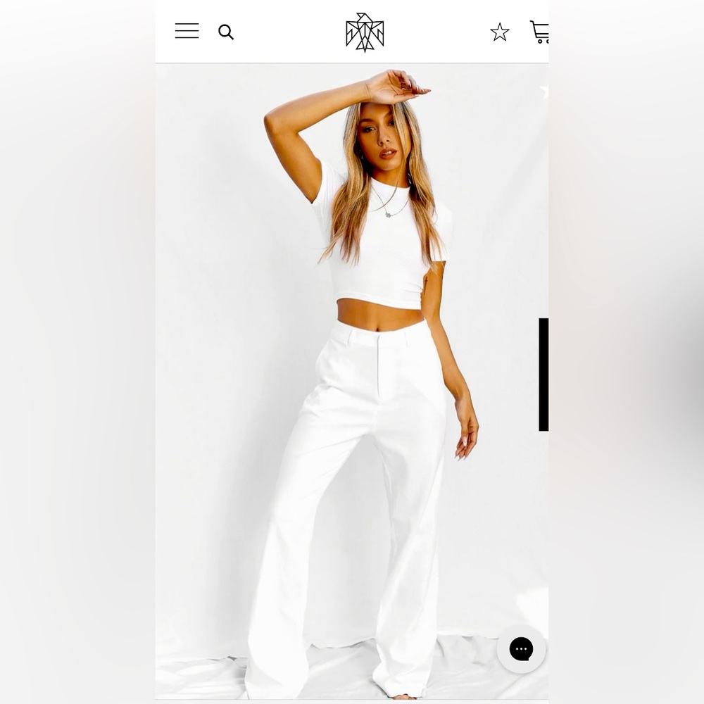 White linen pants